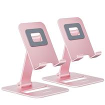 Suporte para celular Nulaxy Dual Folding, pacote com 2 unidades, ouro rosa Suporte para celular Nulaxy Dual Folding, pacote com 2 unidades, ouro rosa