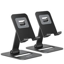 Suporte para celular Nulaxy Dual Folding, pacote com 2 unidades, preto Suporte para celular Nulaxy Dual Folding, pacote com 2 unidades, preto