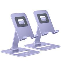 Suporte para celular Nulaxy Dual Folding, pacote com 2 unidades, roxo Suporte para celular Nulaxy Dual Folding, pacote com 2 unidades, roxo