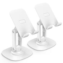 Suporte para celular OMOTON ajustável dobrável, pacote com 2 unidades, branco