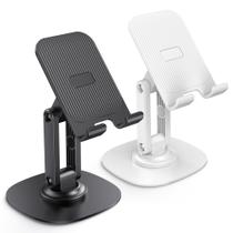 Suporte para celular OMOTON ajustável dobrável, pacote com 2 unidades, preto/branco Suporte para celular OMOTON ajustável dobrável, pacote com 2 unidades, preto/branco