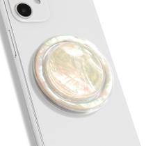 Suporte para Celular On The Grip Redondo com Concha Natural 3,8 cm