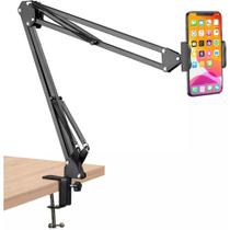 Suporte Para Celular Pedestal De Mesa Com Braço Articulado Para Assistir Seriados, Gravar Vídeos etc