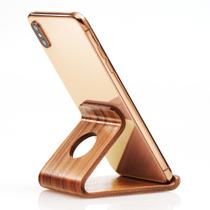 Suporte para celular, suporte portátil de madeira ZJL para iPhone e iPad