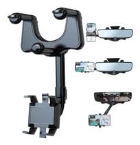 Suporte para celular veicular retrovisor automotivo carro ajustavel 360 articulado para carro