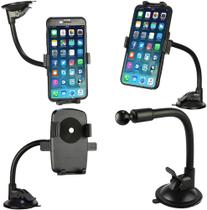 Suporte Para Celular Veicular Ventosa Preto LE-023 - GOLDENUTRA