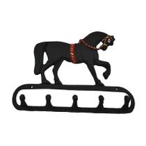 Suporte para Chaves e Toalha em Alumínio Fundido Cavalo Suporte para Chaves e Toalha em Alumínio Fundido Cavalo