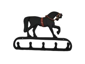 Suporte para Chaves e Toalha em Alumínio Fundido Cavalo Suporte para Chaves e Toalha em Alumínio Fundido Cavalo