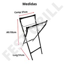 Suporte para Churrasqueira A Bafo Quadrada em Alumínio 93cm Altura - Sanfer