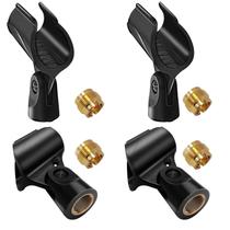 Suporte para clipe de microfone Mictop Universal, pacote com 4 adaptadores Suporte para clipe de microfone Mictop Universal, pacote com 4 adaptadores