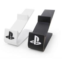 Suporte para Controle PlayStation PS4 PS5 Duplo Organização Setup Gamer Mesa Preto e Branco