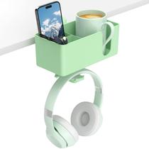 Suporte para copos de mesa KDD 4 em 1 com suporte para fone de ouvido verde Suporte para copos de mesa KDD 4 em 1 com suporte para fone de ouvido verde