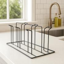 Suporte Para Copos Para Cozinha de Ferro Com 6 Lugares