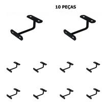 Suporte Para Corrimão Escada Madeira Preto 10 Peças Suporte Para Corrimão Escada Madeira Preto 10 Peças