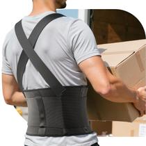 Suporte para costas de trabalho SOLOEVER Plus Size ajustável preto
