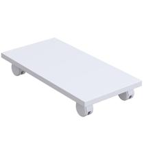 Suporte Para Cpu Com Rodízios Cyber L03 Branco - Lyam Decor Suporte Para Cpu Com Rodízios Cyber L03 Branco - Lyam Decor