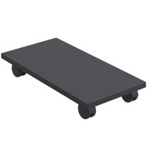 Suporte Para Cpu Com Rodízios Cyber L03 Preto - Lyam Decor Suporte Para Cpu Com Rodízios Cyber L03 Preto - Lyam Decor