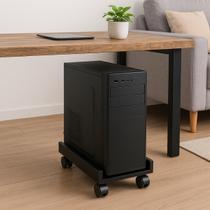 Suporte para CPU e Estabilizador de Nobreak em MDP com Rodinhas Portátil Quarto Gamer