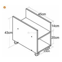 Suporte Para Cpu E Nobreak Com Rodinhas Mdf 15mm Brancotx Suporte Para Cpu E Nobreak Com Rodinhas Mdf 15mm Brancotx