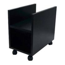 Suporte Para Cpu E Nobreak Com Rodinhas Mdf 15mm Pretotx