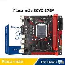 Suporte Para CPU Intel Core 2/3 Gen, Placa Mãe SOYO B75M Para Jogos, M.2 NVME PCIEx8, RAM DDR3 De Suporte Para CPU Intel Core 2/3 Gen, Placa Mãe SOYO B75M Para Jogos, M.2 NVME PCIEx8, RAM DDR3 De