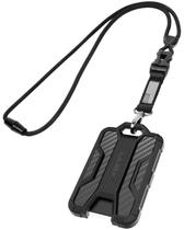Suporte para Crachá LIUGX com Cordão e Clip - Textura de Fibra de Carbono Suporte para Crachá LIUGX com Cordão e Clip - Textura de Fibra de Carbono