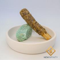 Suporte para Defumador Palo Santo de Amazonita Pedra Natural - New Infinity