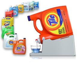 Suporte para detergente para roupa TidyFriend Grey com bandeja coletora