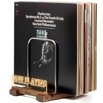 Suporte para Discos de Vinil Onmiwod para 35 LPs com LED Now Playing Suporte para Discos de Vinil Onmiwod para 35 LPs com LED Now Playing