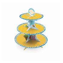 Suporte Para Doces 3 Andares - Fundo do Mar - 1 unidade - Cromus - Rizzo