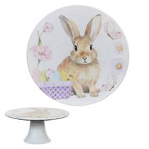 Suporte Para Doces de Páscoa Coelha Com Cestinha 10x22cm Suporte Para Doces de Páscoa Coelha Com Cestinha 10x22cm