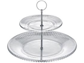 Suporte para Doces Renaissance de Cristal - Redondo Lyor 2 Andares