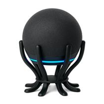 Suporte para Echo Dot 4ª e 5ª Geração Organizador com Passa Cabo Branco ou Preto - Branco