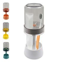 Suporte para escova de dentes com copos/tampa branca