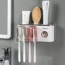 Suporte para escova de dentes, decoração de banheiro com dispensador de pasta de dente Suporte para escova de dentes, decoração de banheiro com dispensador de pasta de dente