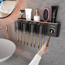 Suporte para escova de dentes e acessórios de banheiro com dispensador de pasta de dente Suporte para escova de dentes e acessórios de banheiro com dispensador de pasta de dente