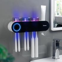 Suporte para escova de dentes e desinfetante UV iHave 3 copos montados na parede Suporte para escova de dentes e desinfetante UV iHave 3 copos montados na parede