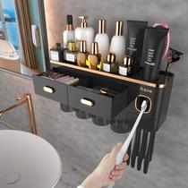 Suporte para escova de dentes iHave Upgrade montado na parede com dispensador Suporte para escova de dentes iHave Upgrade montado na parede com dispensador