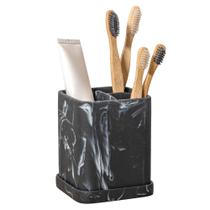 Suporte para escova de dentes zccz Countertop Marble Look com bandeja