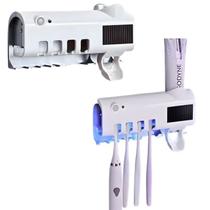 Suporte para Escovas com Luz UV e Dispenser Automático Suporte para Escovas com Luz UV e Dispenser Automático