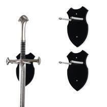 Suporte para espadas WANLIAN de parede em acrílico, 2 conjuntos, preto Suporte para espadas WANLIAN de parede em acrílico, 2 conjuntos, preto