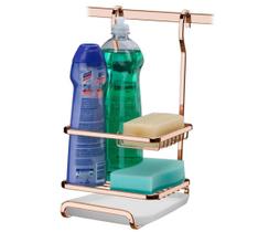 Suporte Para Esponja Detergente Rose Gold Pendurar em Barra Suporte Para Esponja Detergente Rose Gold Pendurar em Barra