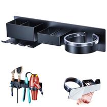 Suporte para ferramentas de cabelo Oukimly Wall Mount Metal Organizer preto