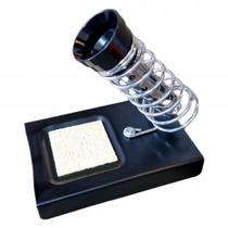 Suporte para ferro de solda com mola e esponja