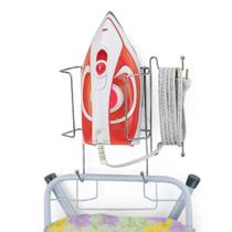 Suporte para Ferro/ Tábua de Passar em Aço Cromado Prático e Durável