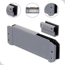 Suporte Para Fixar Mola Aerea Porta de Vidro até 10mm Prata A530 Soprano