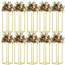 Suporte para Flores MEISHAONV 80cm Metal Dourado Conjunto com 10 Peças