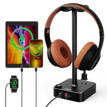 Suporte para fone de ouvido com carregador USB COZOO Desktop Gaming Black Suporte para fone de ouvido com carregador USB COZOO Desktop Gaming Black