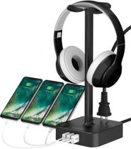 Suporte para fone de ouvido Cozoo Suporte de fone de ouvido com carregador USB e régua de alimentação