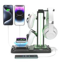 Suporte para fone de ouvido e controlador com carregamento sem fio KDD